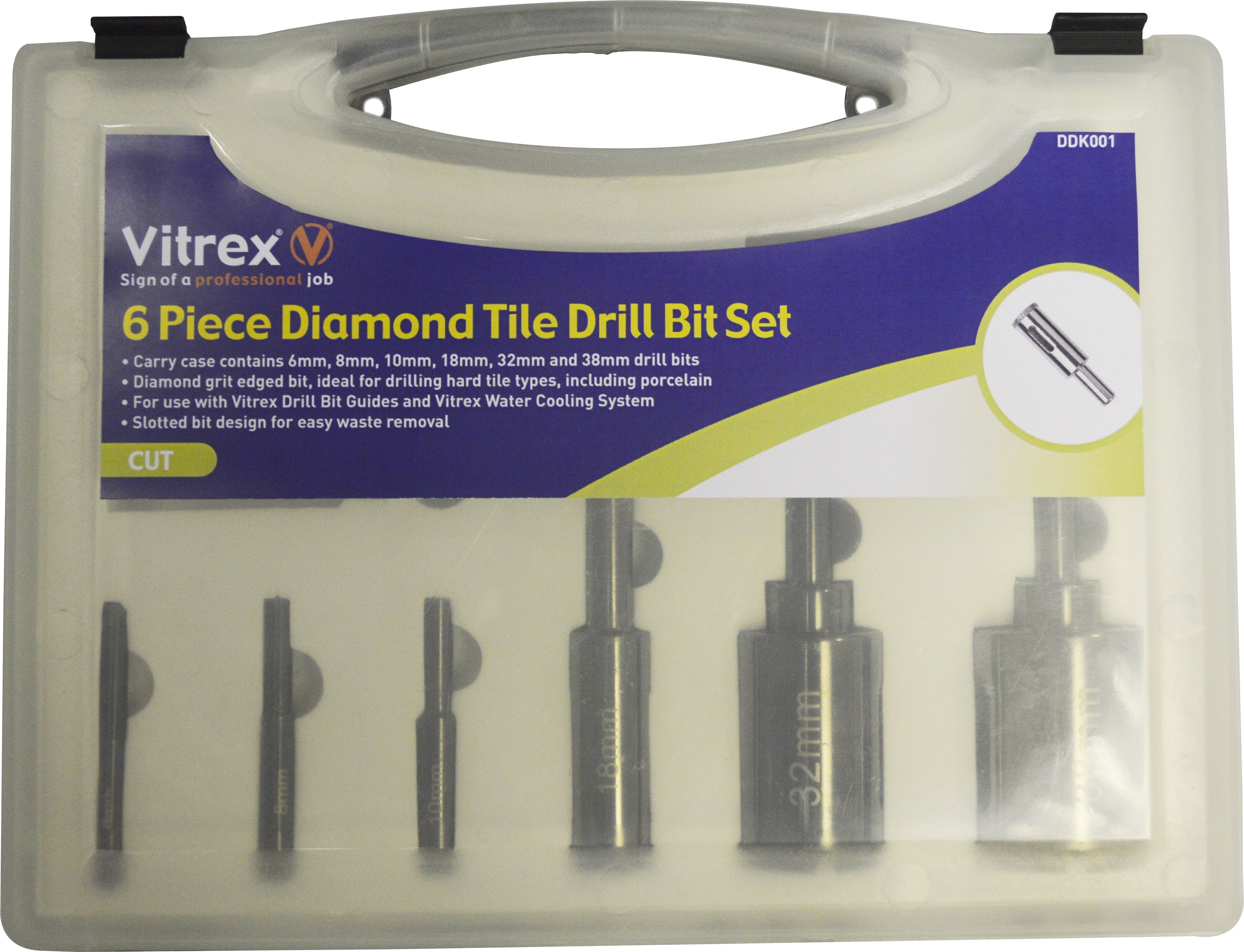 6 Piece Diamond Tile Drill Bit Set